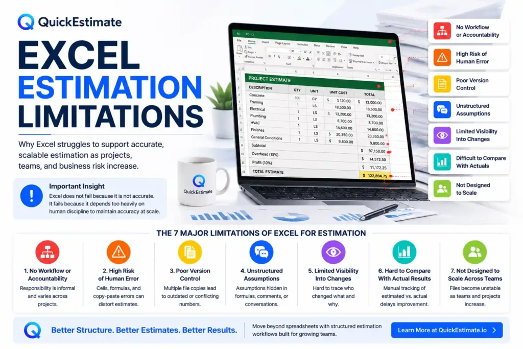 Excel estimation limitations