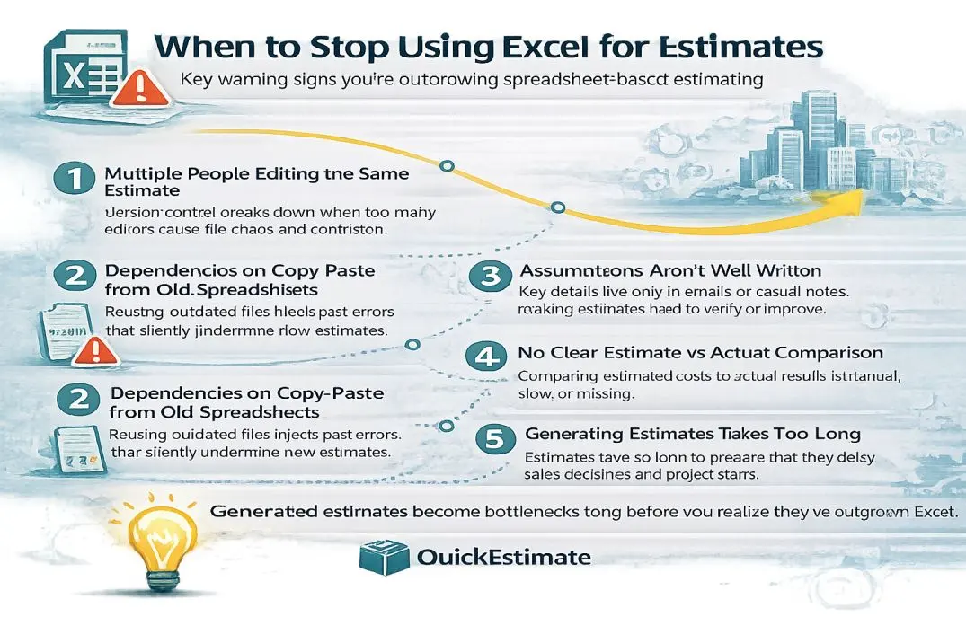 When to stop using excel for estimates