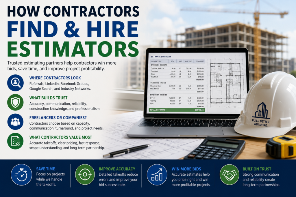 Construction Estimating Services helping contractors with quantity takeoffs and commercial project bidding
