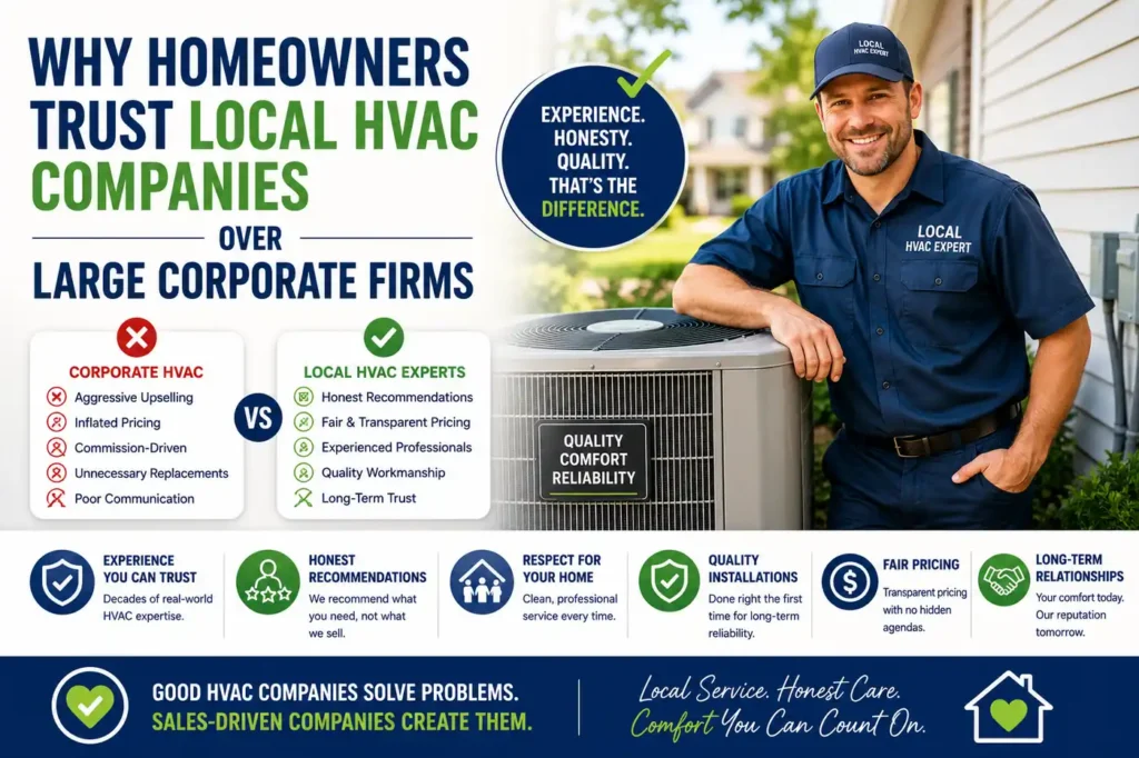Why Honest Local HVAC Contractors Beat Nationwide Companies