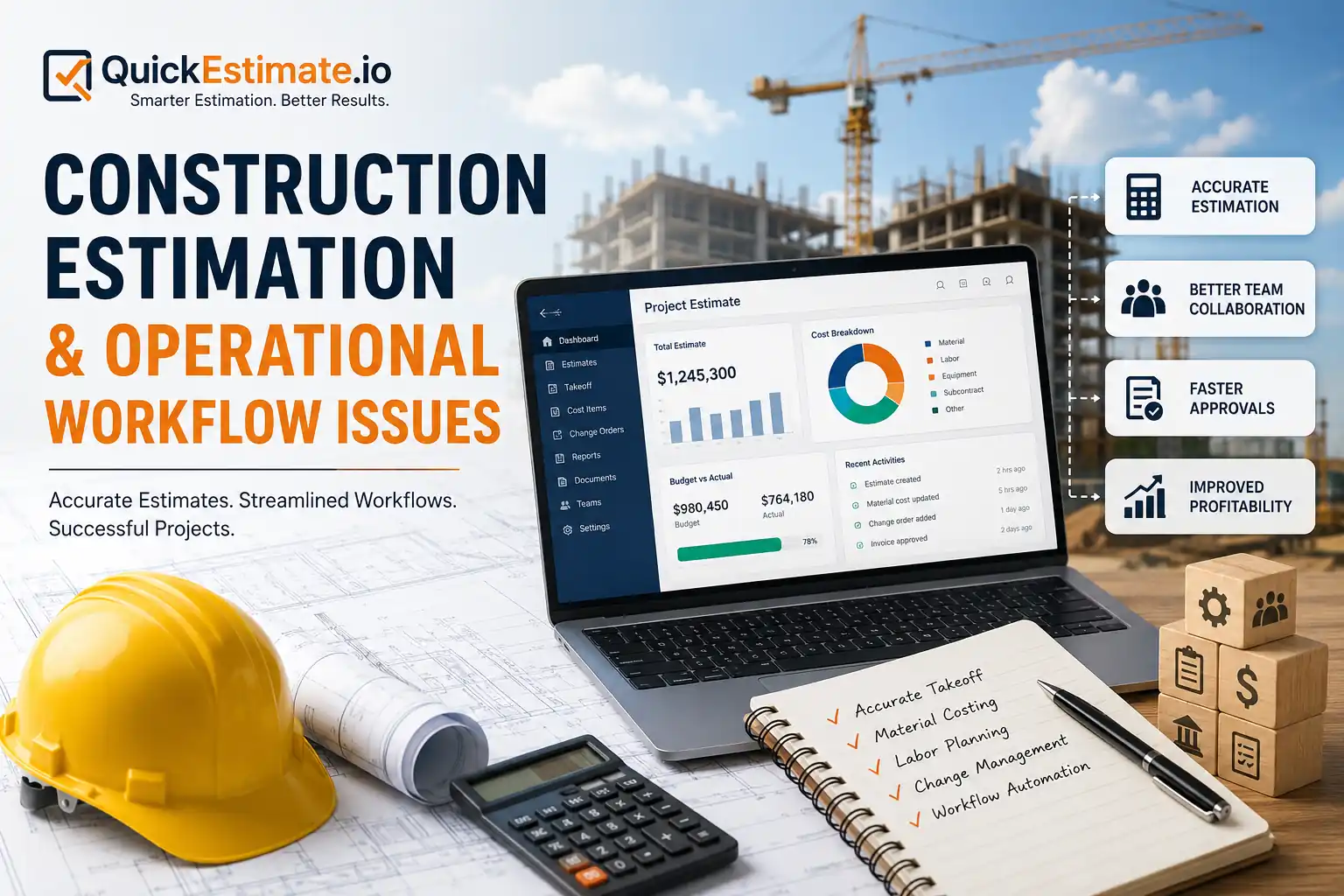 Construction Estimation and Operational Workflow Issues