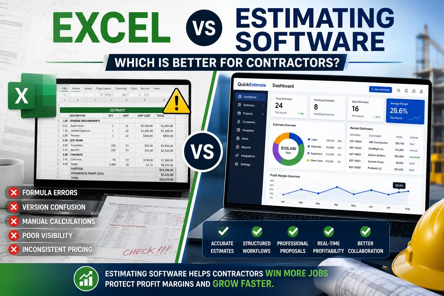 Excel vs Estimating Software: Which Is Better for Contractors?