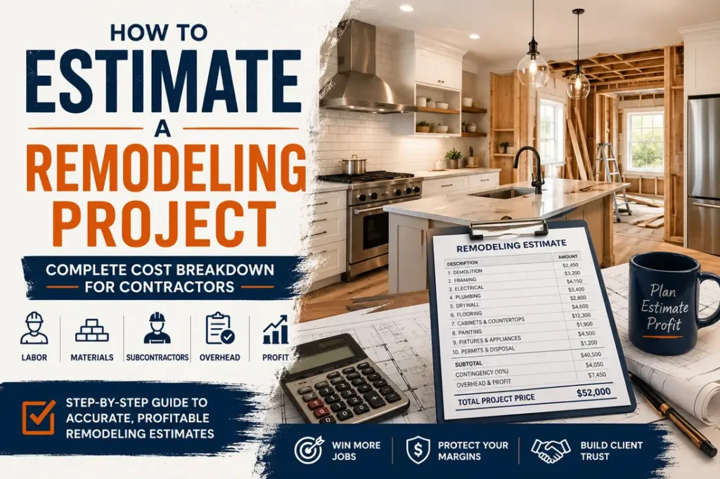 How to Estimate a Remodeling Project: Complete Contractor Guide for 2026