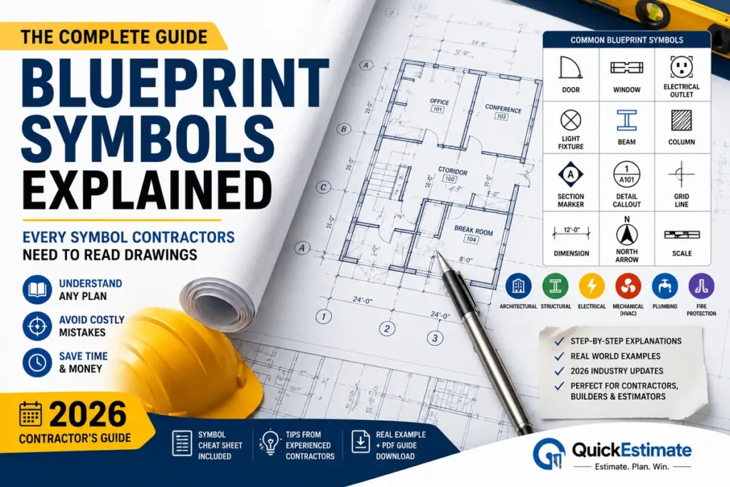 Blueprint Symbols Explained: The Complete Contractor’s Guide (2026)
